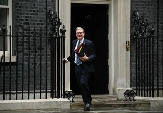 Keir Starmer leaves 10 Downing Street for PMQs on Wednesday